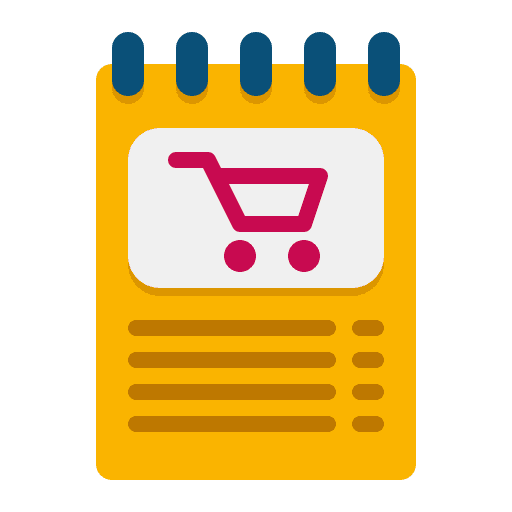 Shopping list paper checklist check mark icon