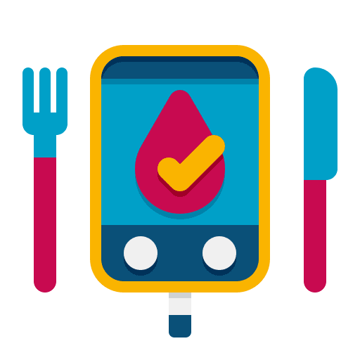 Diabetes diet disease obesity icon