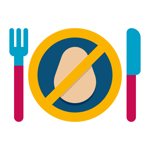 Egg free food and restaurant organic product icon