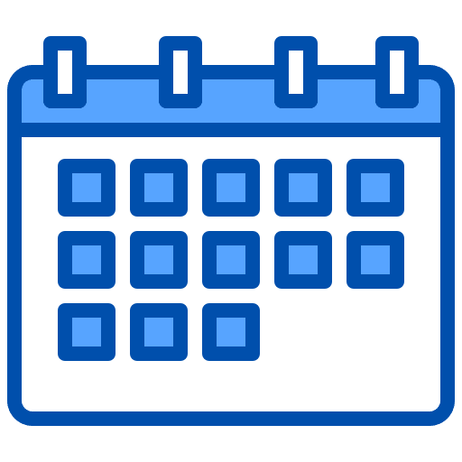 Calendar time and date administration organization icon
