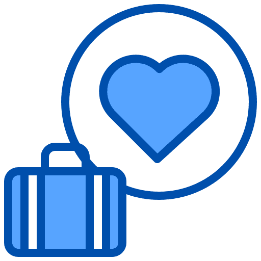 Passion love and romance professions and jobs heart icon