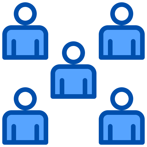 Teamwork employee network manager icon