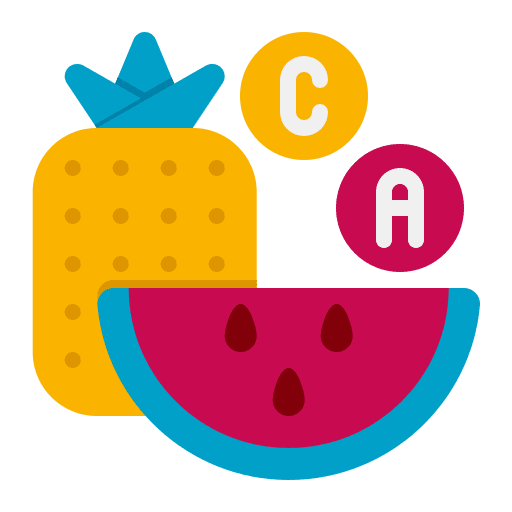 Vitamins pineapple healthy food fruits icon