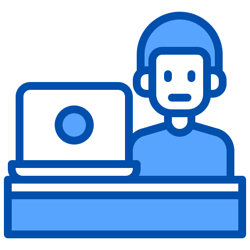 Work from home desk professions and jobs working at home icon