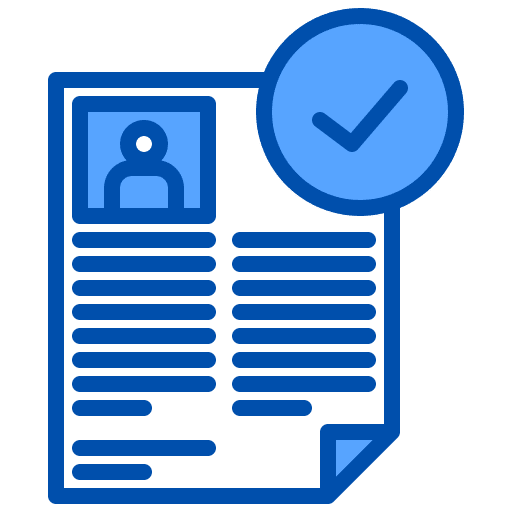 Approve cv candidate job icon Approve cv candidate job icon