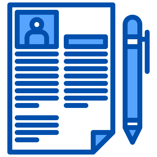 Resume pen professions and jobs application icon Resume pen professions and jobs application icon