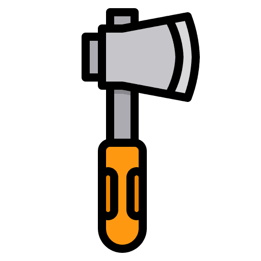 Axe construction axe work tool icon