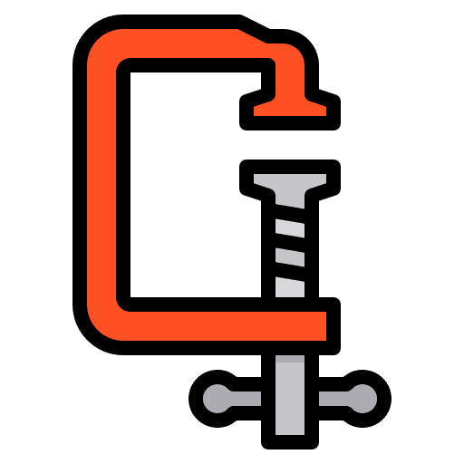 Clamp construction and tools equipment carpenter icon