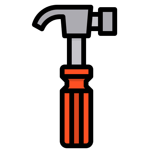 Hammer work tool construction hammer icon