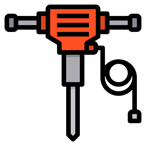 Hydraulic breaker construction and tools equipment hydraulic breaker icon