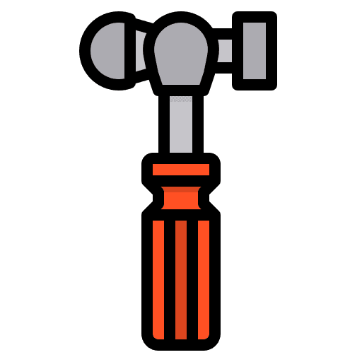 Hammer work tool carpenter construction icon