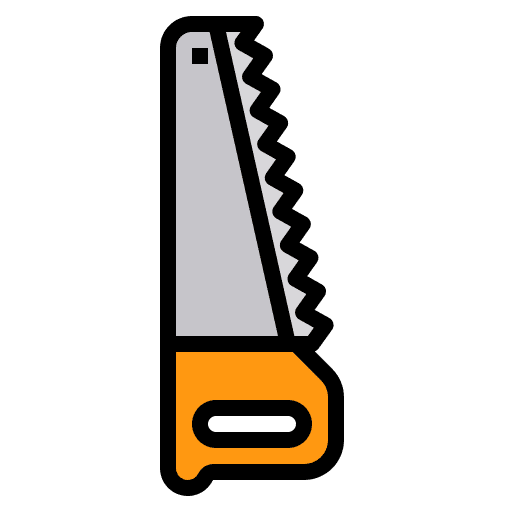 Hand saw construction and tools equipment carpenter icon