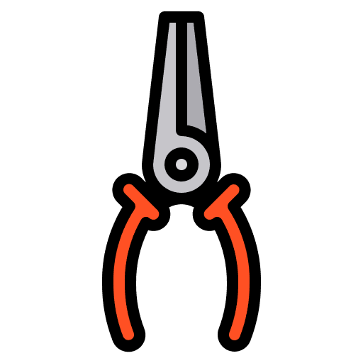 Plier carpenter work tool needle icon