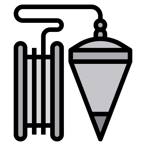Plumb bob work tool construction and tools carpenter icon