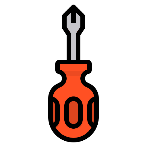 Screwdriver carpenter equipment construction and tools icon