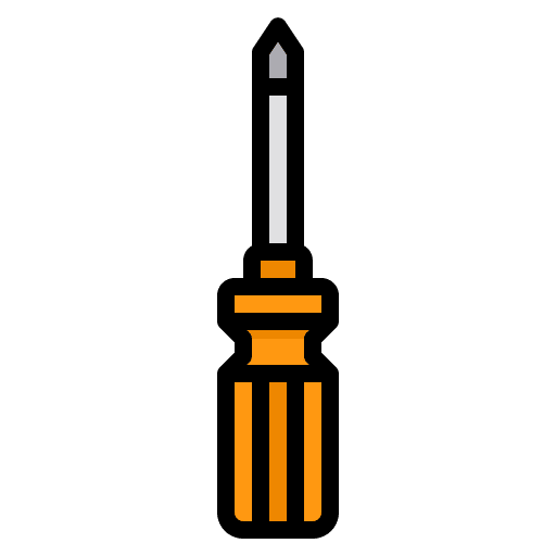 Screwdriver equipment work tool construction and tools icon