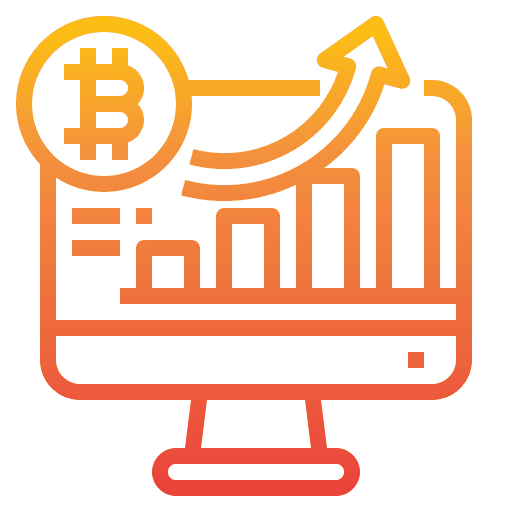Bar graph business and finance bar graph currency icon