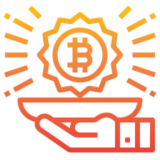 Bitcoin banking currency business icon