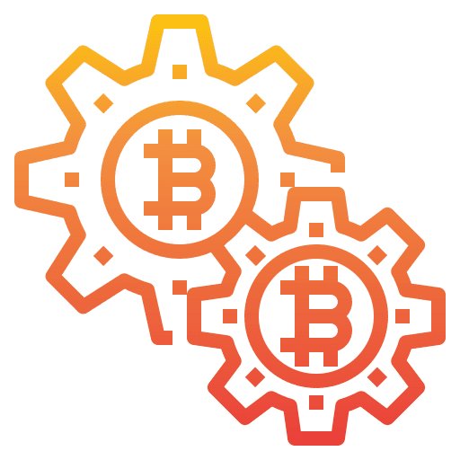 Gear currency gear banking icon