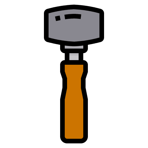 Mallet equipment hammer work tool icon