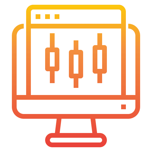 Chart market computer diagram icon Chart market computer diagram icon