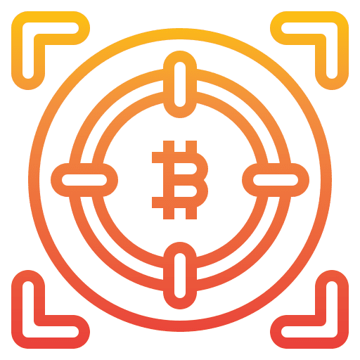 Focus cryptocurrency banking business and finance icon Focus cryptocurrency banking business and finance icon