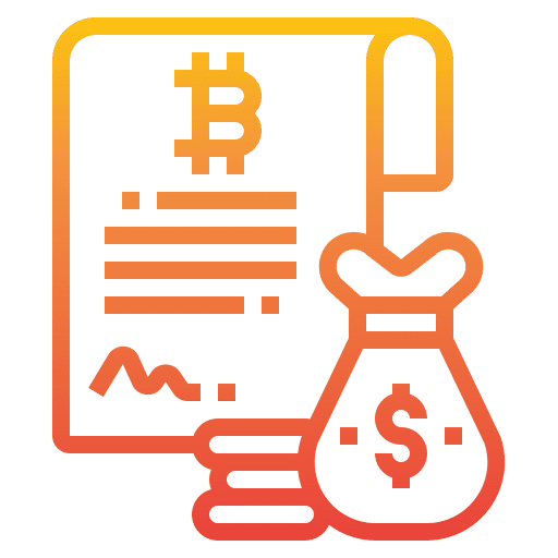 Ledger money bag document bitcoin icon Ledger money bag document bitcoin icon