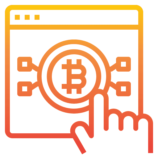 Website business banking bitcoin icon Website business banking bitcoin icon