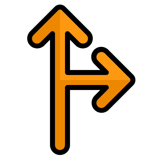 Go right traffic user interface arrows icon Go right traffic user interface arrows icon