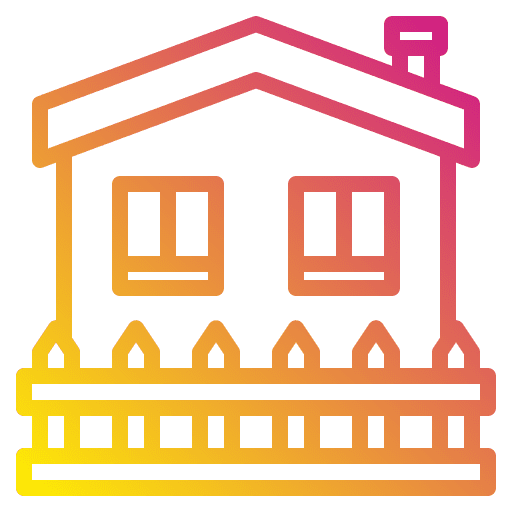 House fence real estate building icon