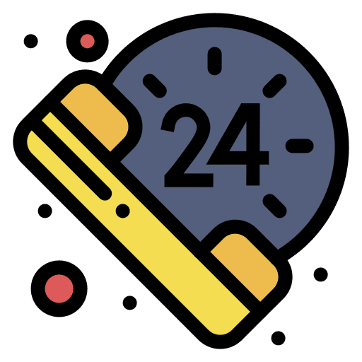 Call time customer service help icon