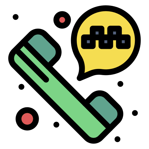Taxi transportation communications chat bubble icon