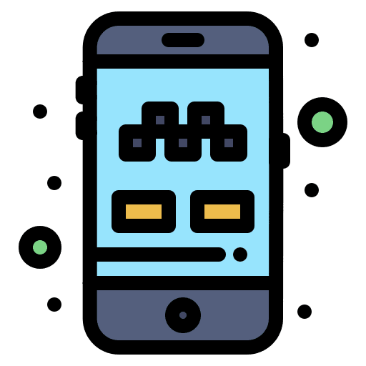 Mobile app travel taxi mobile app icon Mobile app travel taxi mobile app icon