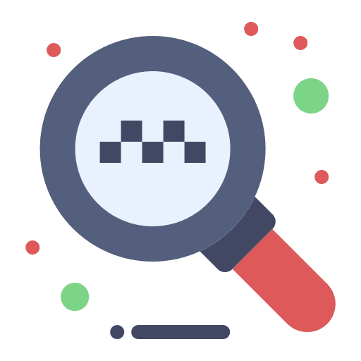 Search searching transportation taxi icon
