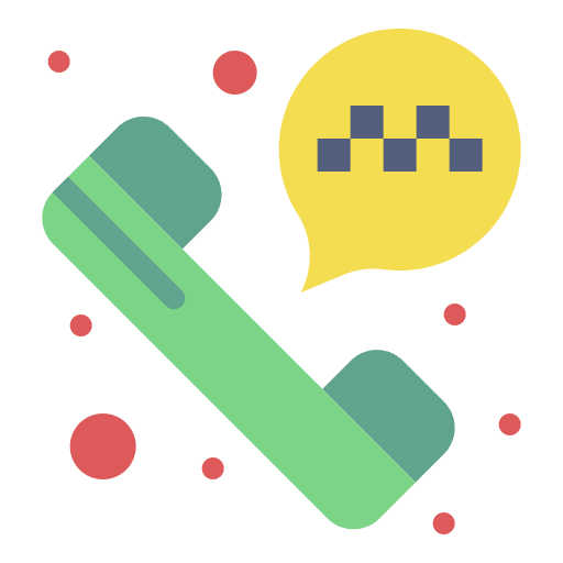 Taxi order transportation phone call icon