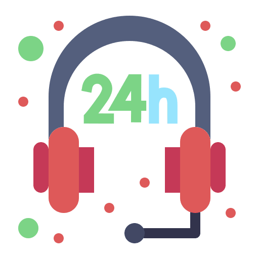 24 hours support telemarketer customer support headphones icon 24 hours support telemarketer customer support headphones icon