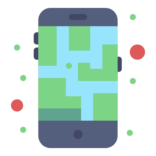 Map smartphone maps and location map icon Map smartphone maps and location map icon