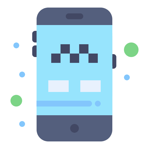 Mobile app taxi communications transportation icon Mobile app taxi communications transportation icon