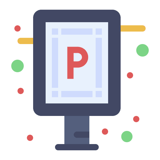 Parking automobile car letter p icon Parking automobile car letter p icon