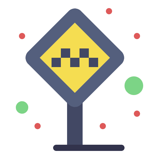 Taxi stand stop sign icon Taxi stand stop sign icon