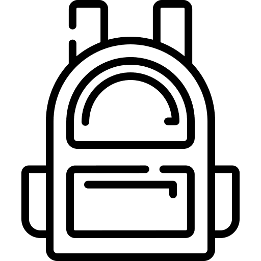 Backpack travel luggage baggage icon