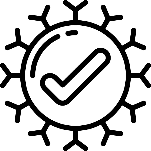Cancer cell cancer cell tick check mark icon