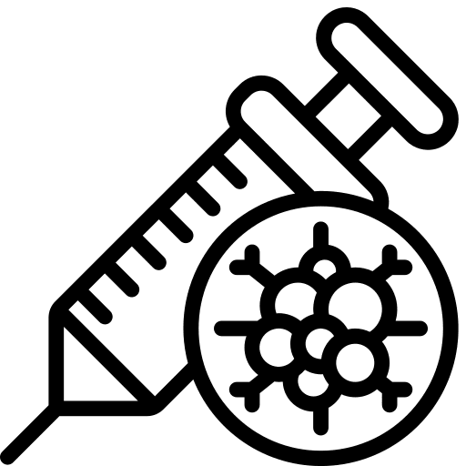 Injection immunization healthcare and medical experimental icon