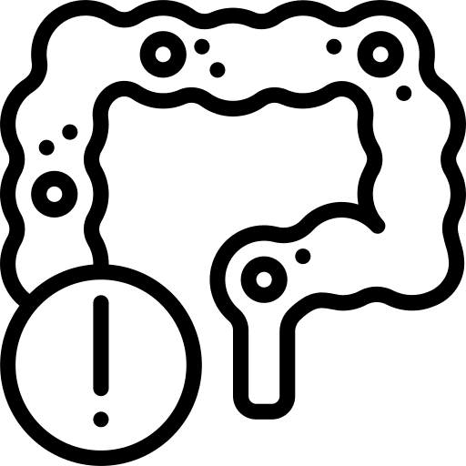 Intestines anatomy problem health icon