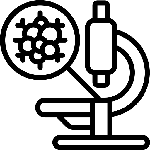 Microscope research healthcare and medical microscope icon
