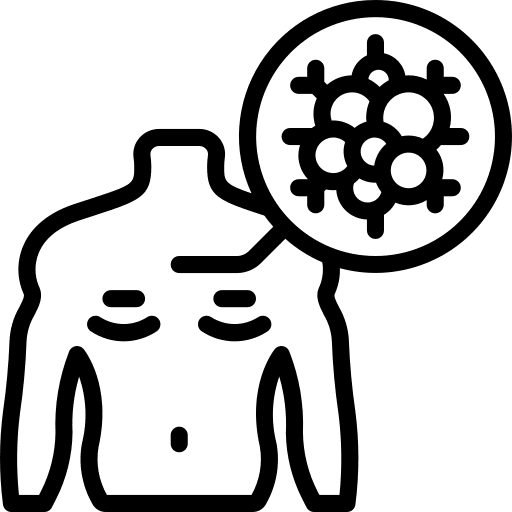 Body healthcare and medical spread cancer icon