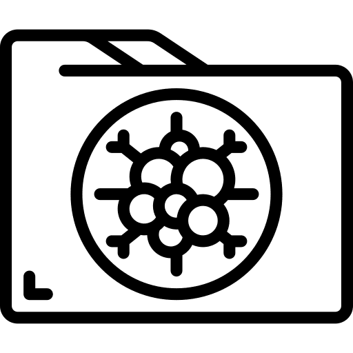 Folder data medical report cancer icon