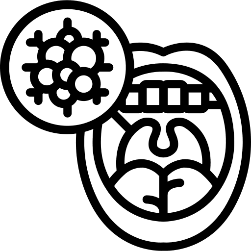 Mouth illness healthcare and medical cell icon