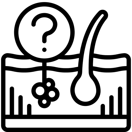 Skin healthcare and medical cell cancer icon