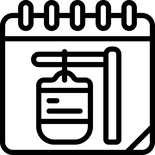 Calendar iv bag time and date schedule icon